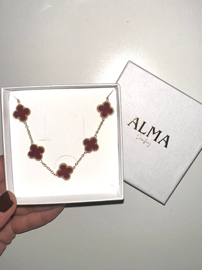 Bracelet Trèfle [ Bordeaux ]